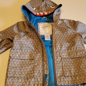 Boys 3T shark rain jacket